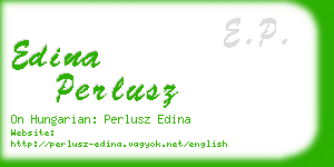 edina perlusz business card